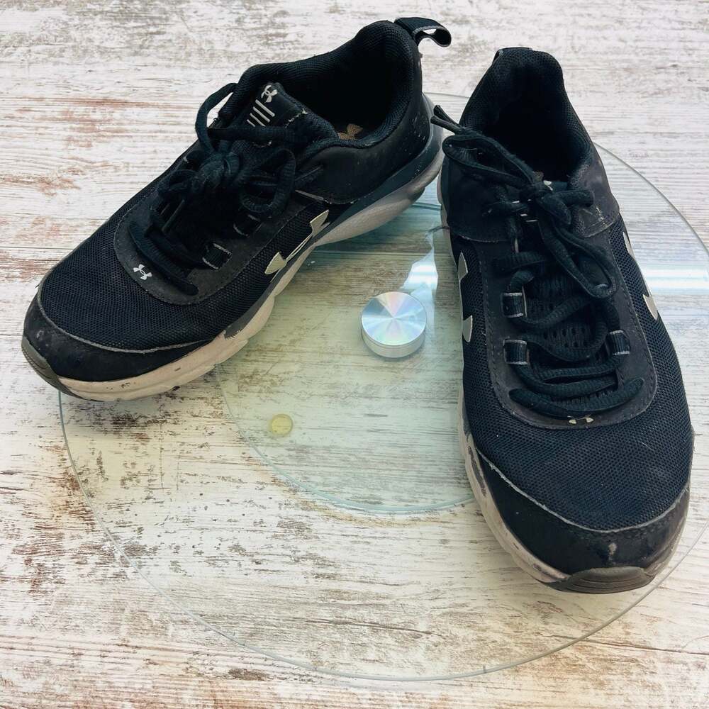 Under Armour Charged Assert Athletic Running Shoes Size 5 5Y Black Sneaker Dirty